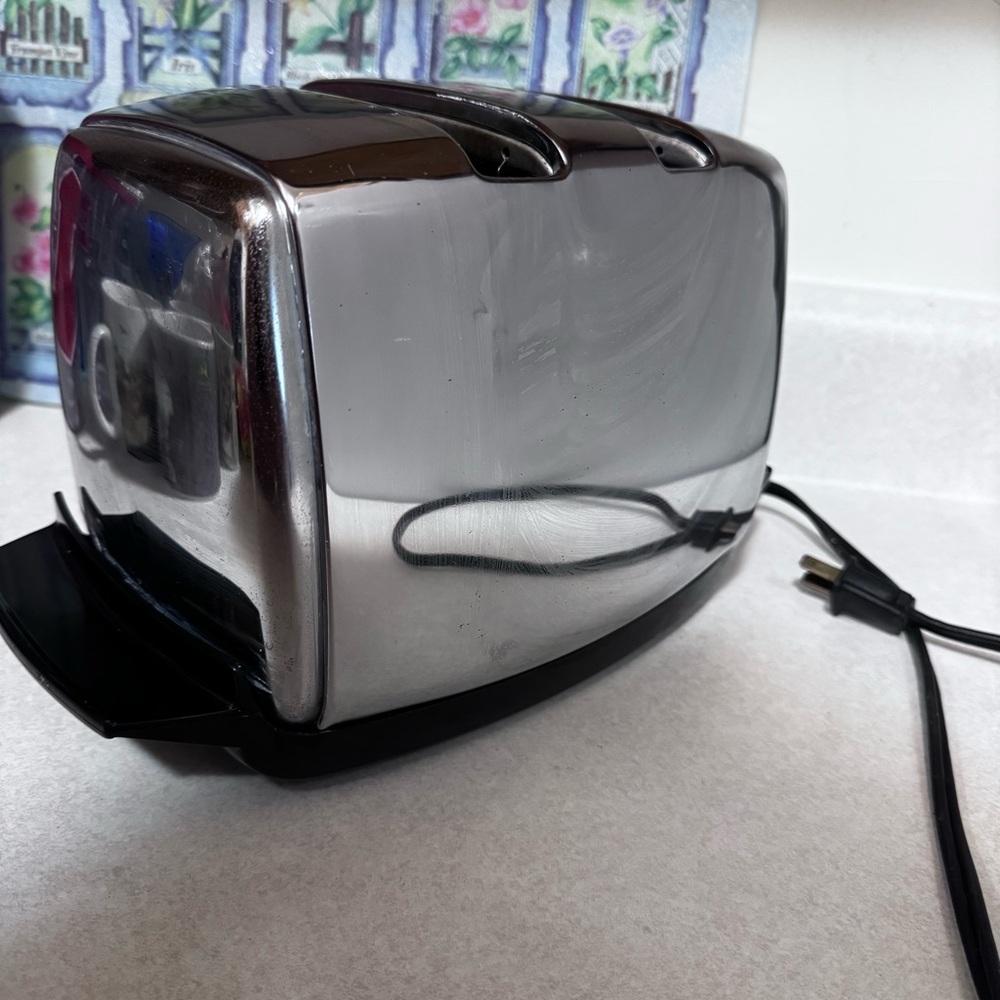 Vintage Sunbeam Self Lowering Magic Toaster Stainless Chrome Heavy Duty - Picture 4 of 5